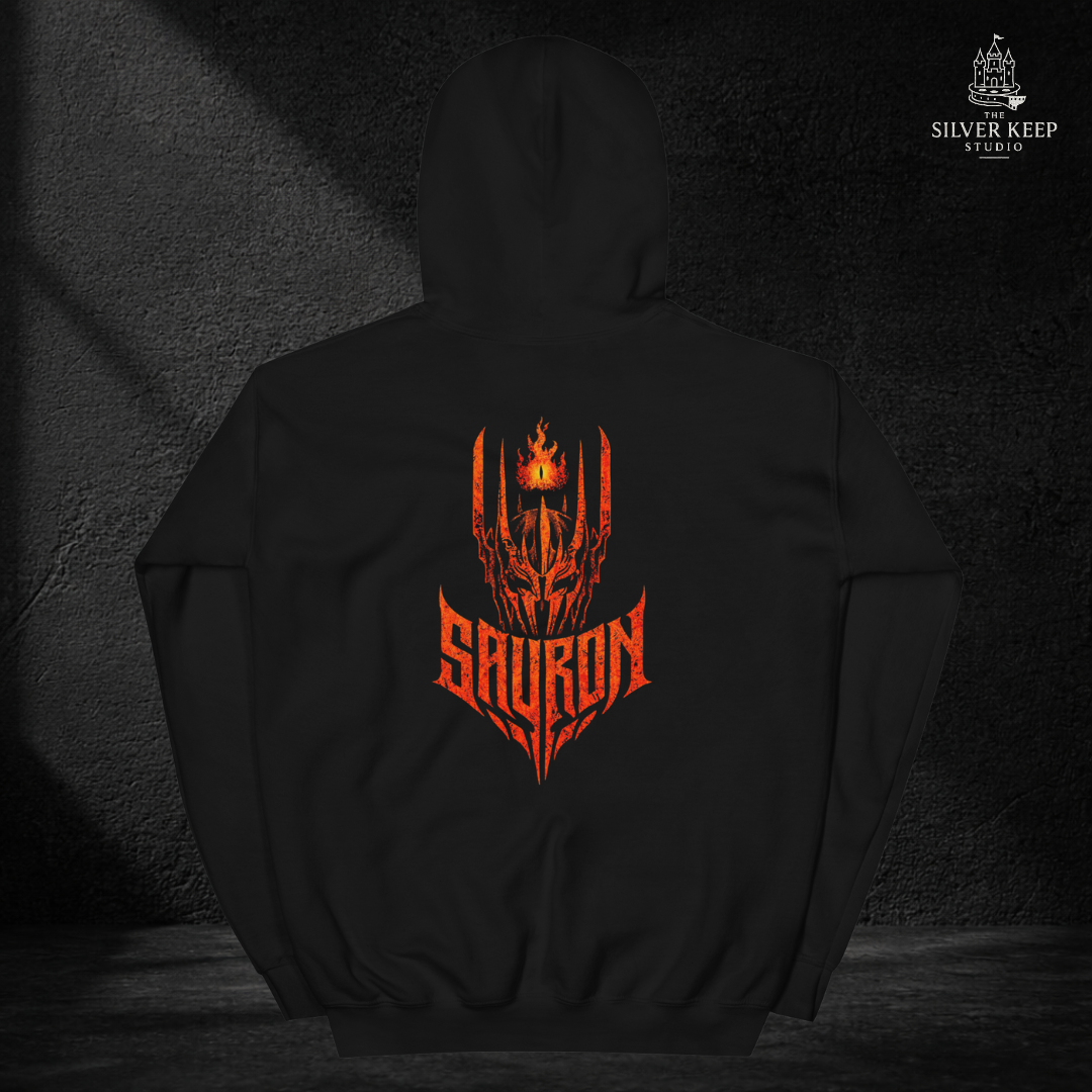 Embroidered Sauron Hoodie | The Lord of the Rings | Dark Fantasy Hoodie | Eye of Sauron Hoodie | LOTR Gift