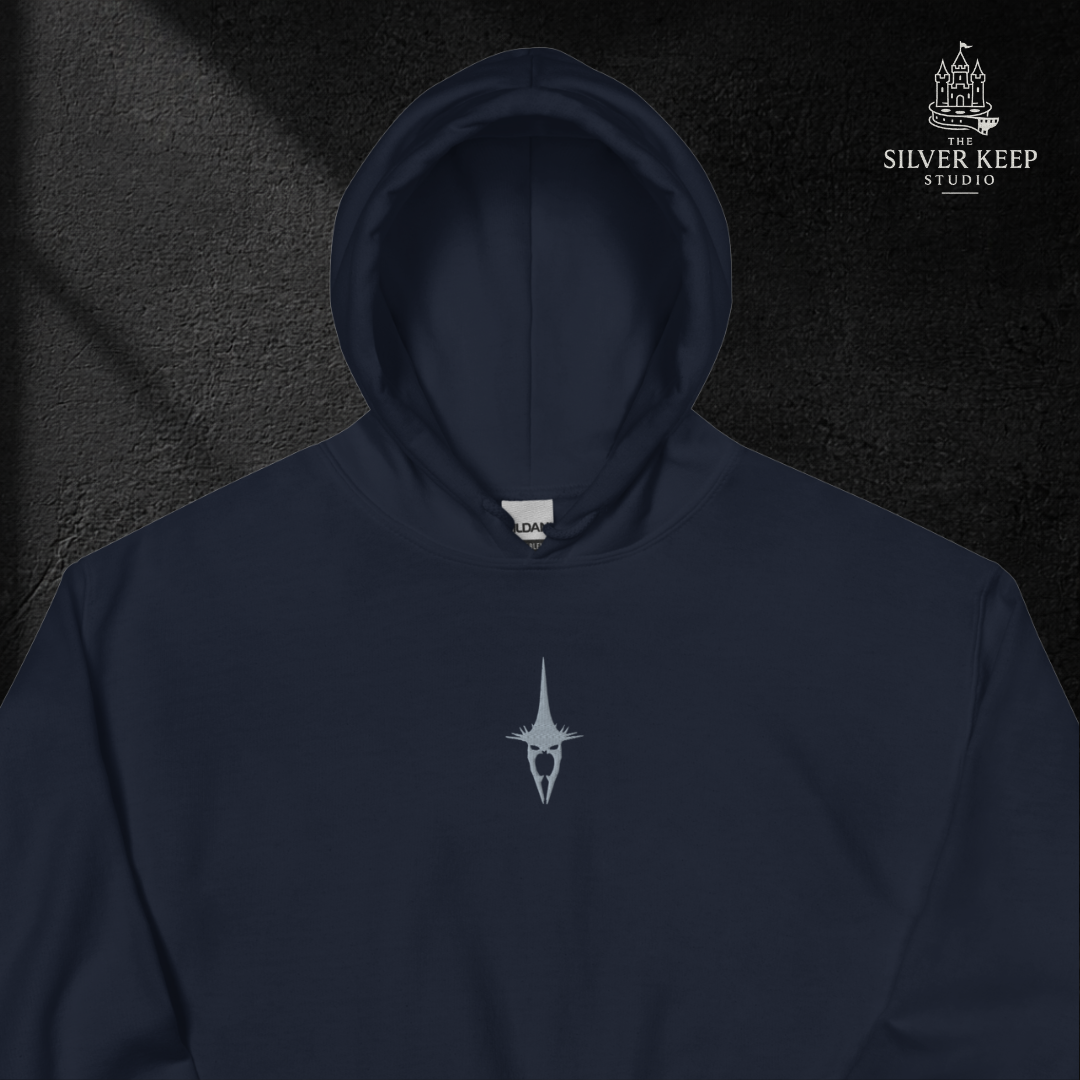 Sudadera Bordada Fantasía Oscura | Rey Brujo de Angmar | No hay hombre que pueda matarme