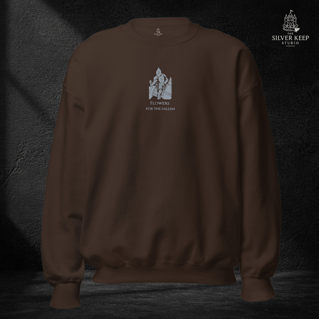 Flowers for the Fallen Hoodie | Fantasía Épica | Regalo inspirado en El Señor de los Anillos | Ropa de Cine Fantástico