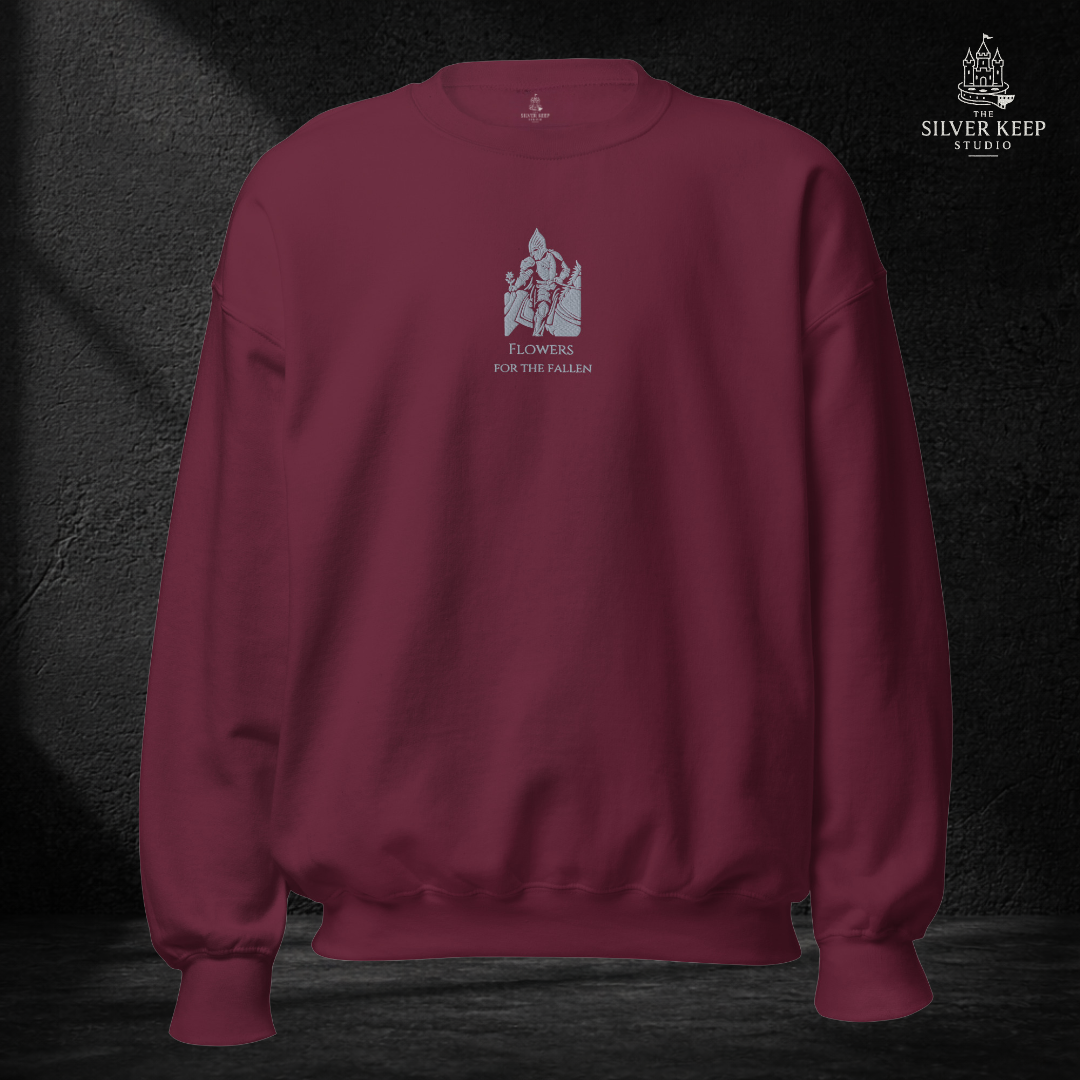 Flowers for the Fallen Hoodie | Fantasía Épica | Regalo inspirado en El Señor de los Anillos | Ropa de Cine Fantástico