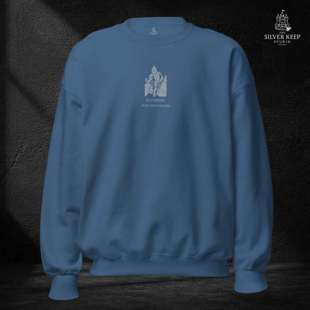 Flowers for the Fallen Hoodie | Fantasía Épica | Regalo inspirado en El Señor de los Anillos | Ropa de Cine Fantástico