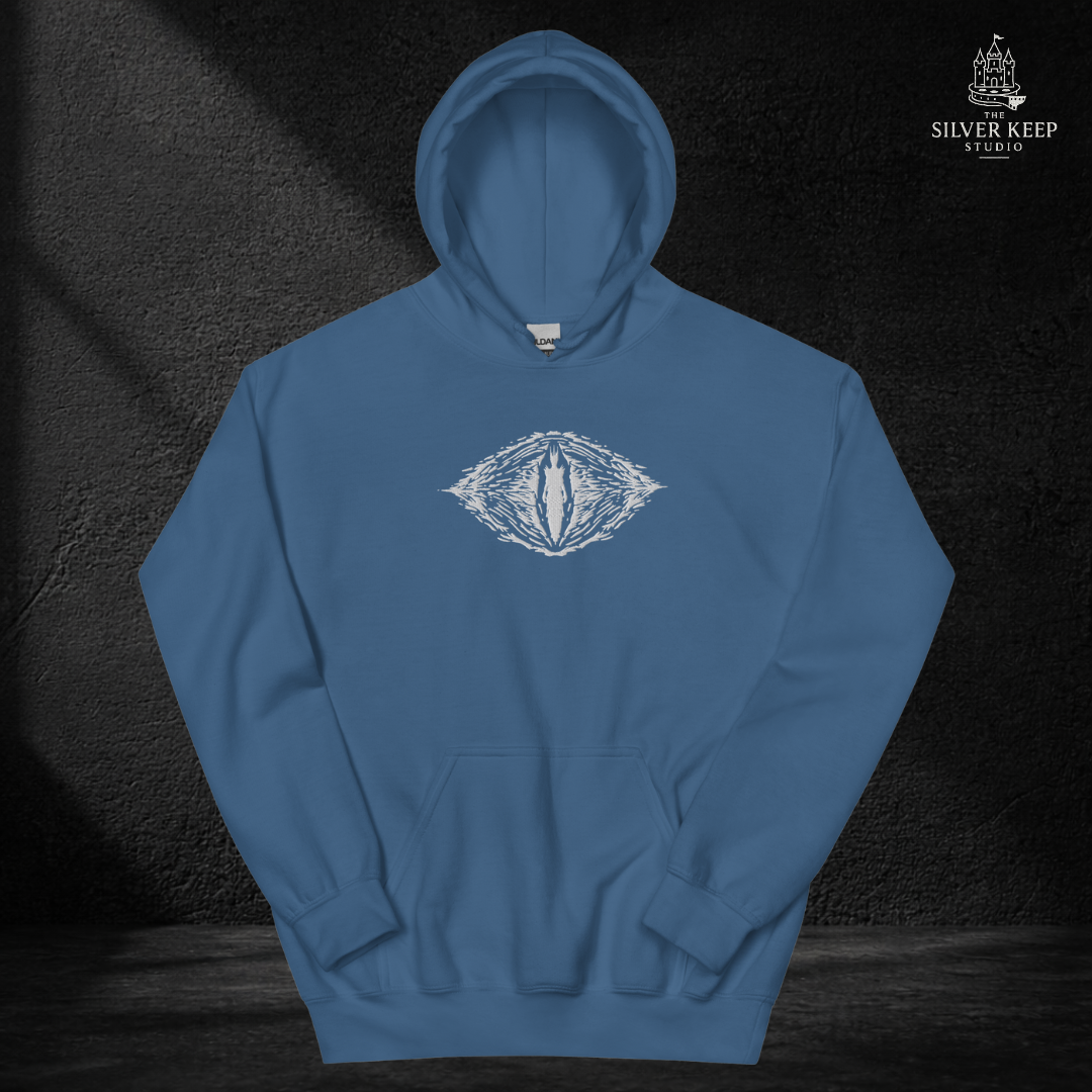 Sudadera Sauron Bordada | El Señor de los Anillos | Sudadera Oscura Fantasía | Eye of Sauron Hoodie | Regalo LOTR